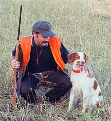 photo: Chief (Boo's sire) hunting with Gary